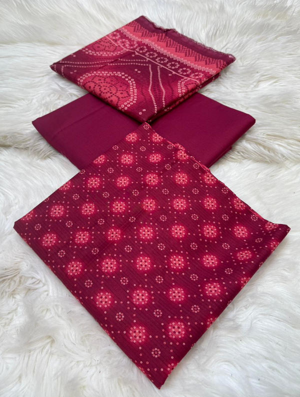 Binsaeed Lawn 3pc Printed lawn